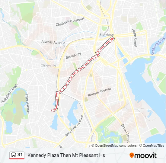 31 Bus Line Map