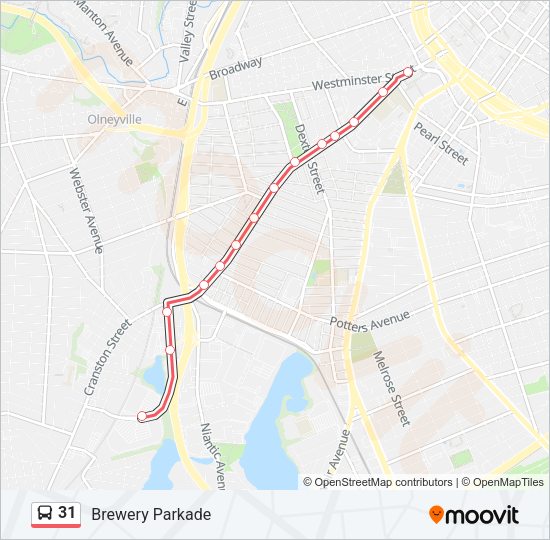 31 Bus Line Map