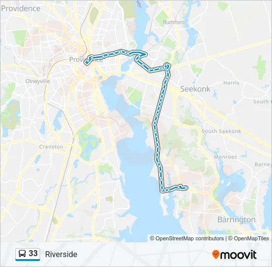 33 Bus Line Map