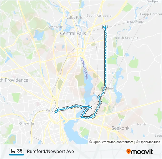 35 Bus Line Map