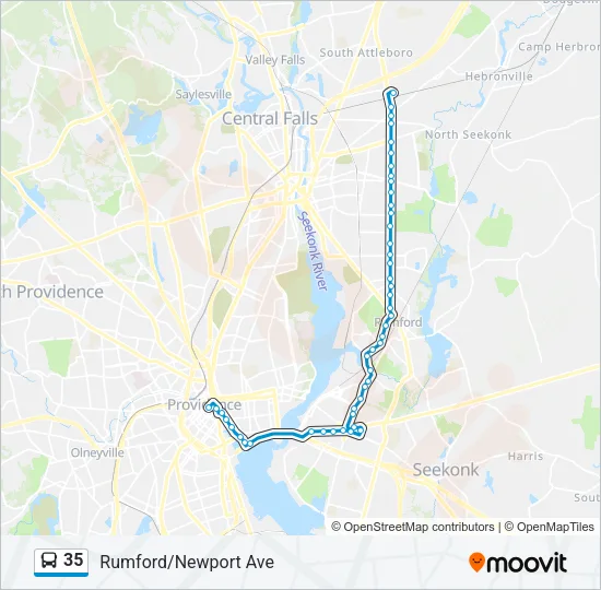 35 Bus Line Map