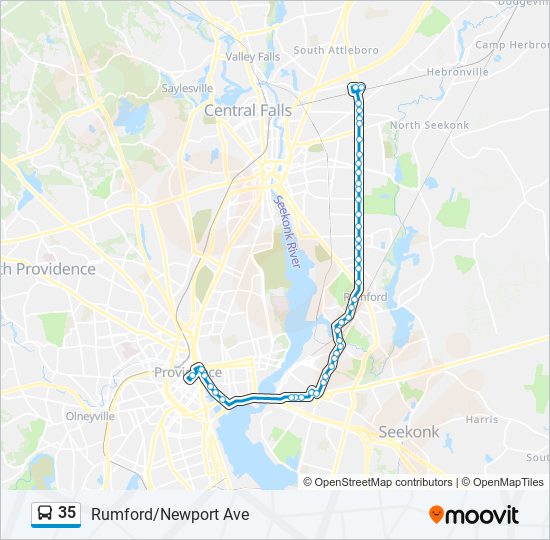Mapa de 35 de autobús
