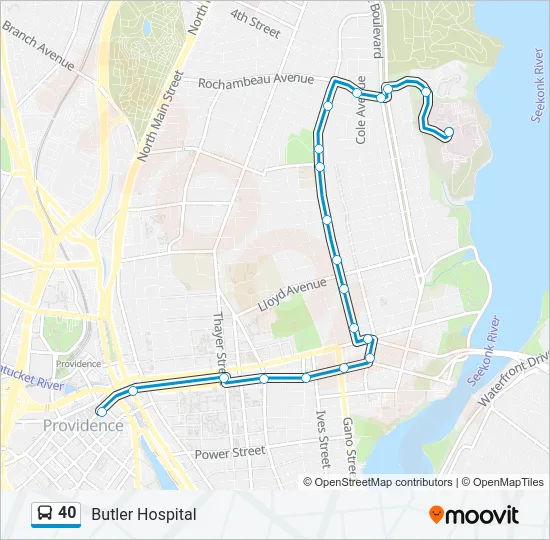 40 Bus Line Map