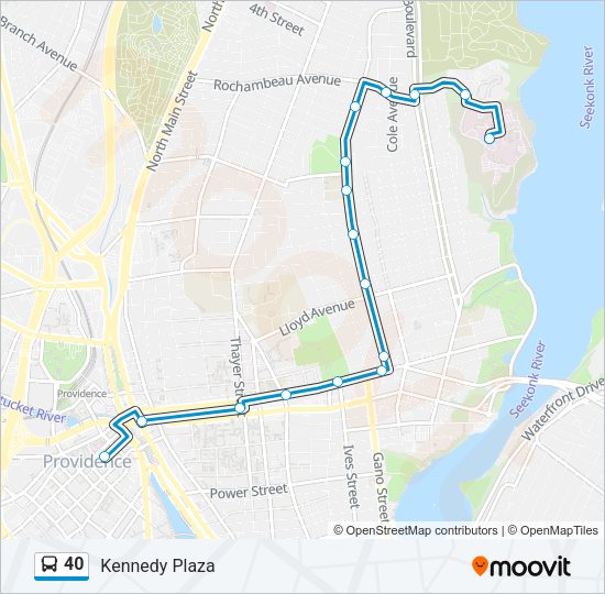 40 Bus Line Map