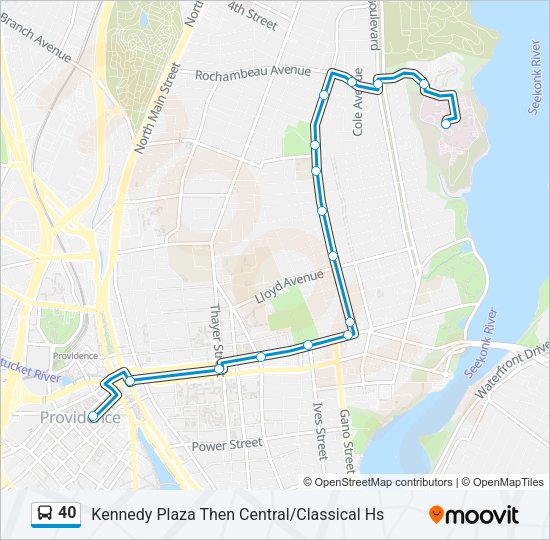 40 Bus Line Map