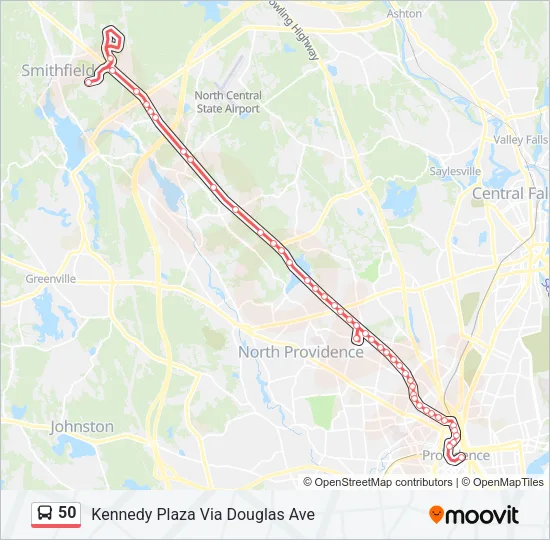 50 Bus Line Map