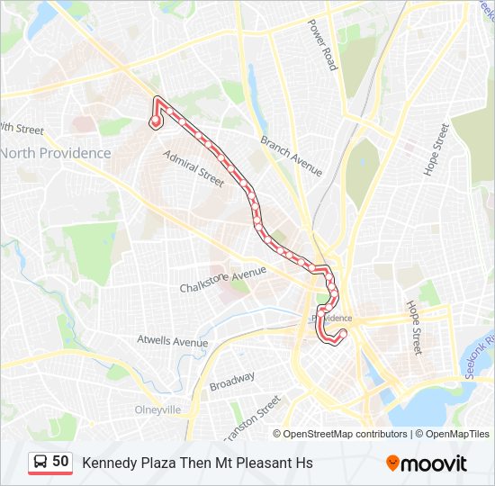 50 Bus Line Map