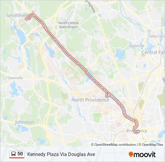 50 Route: Schedules, Stops & Maps - Kennedy Plaza Via Douglas Ave (Updated)