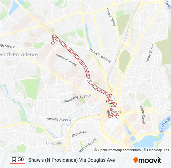 50 Bus Line Map