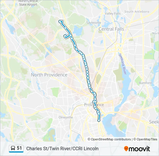 51 Bus Line Map