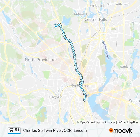 51 Bus Line Map