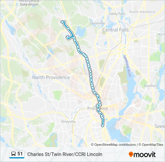 51 Bus Line Map