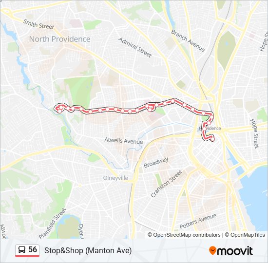 56 Bus Line Map