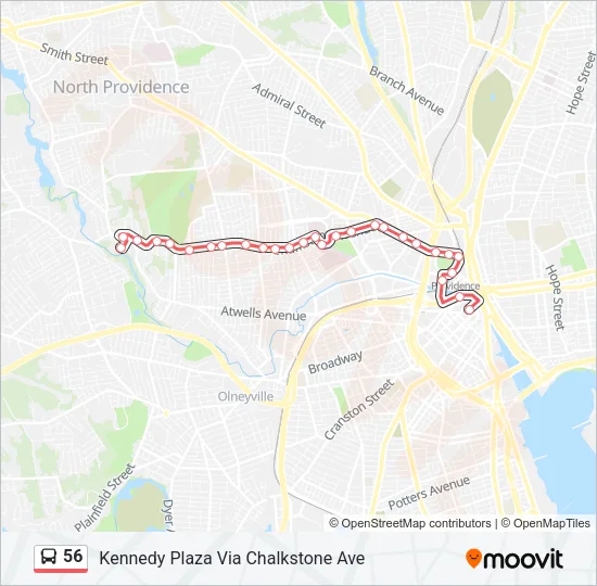 56 Bus Line Map
