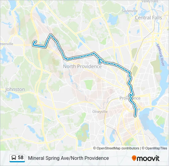 58 Bus Line Map