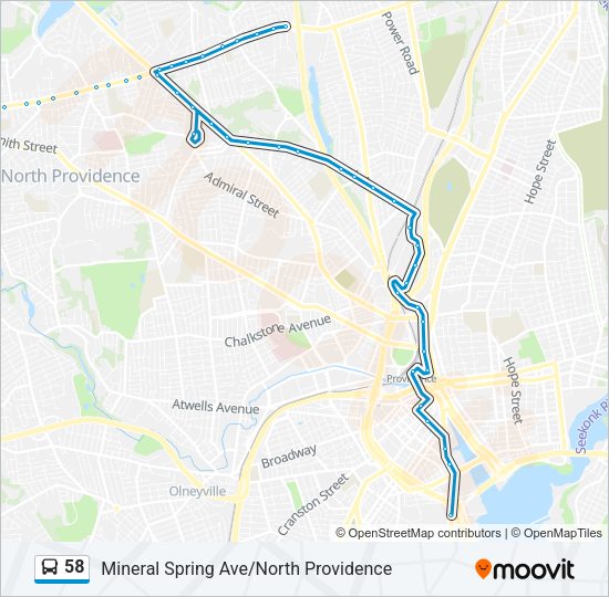 58 Bus Line Map