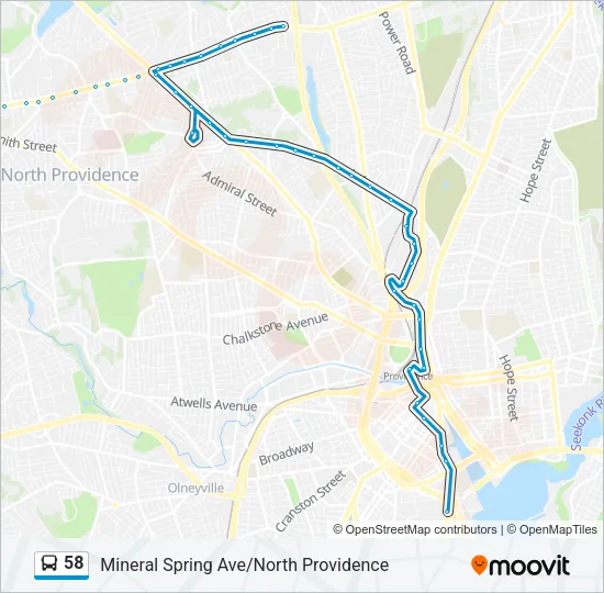 58 Bus Line Map