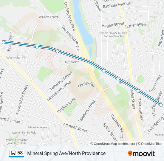 58 Bus Line Map