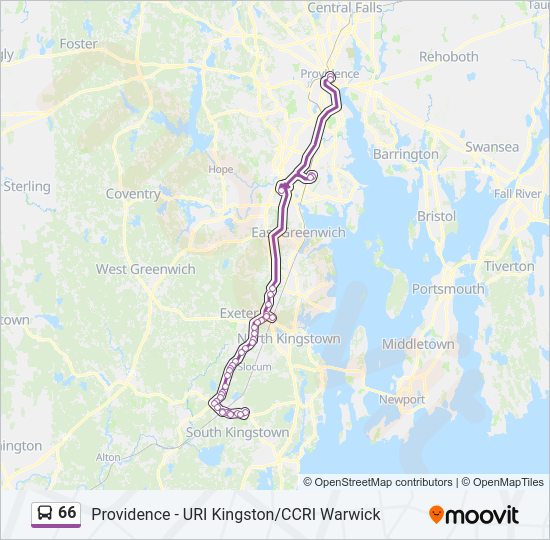 66 bus Line Map