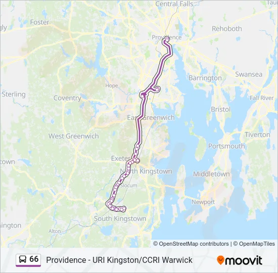 66 Bus Line Map