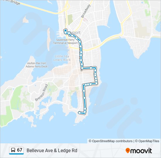 67 bus Line Map