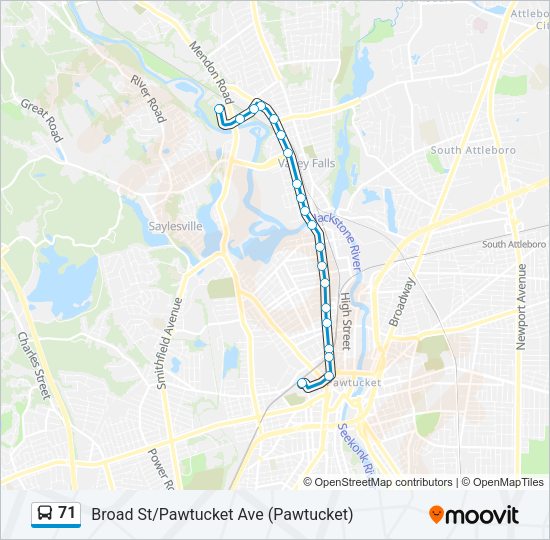 71 Bus Line Map