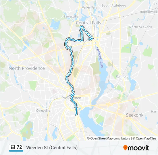 72 Bus Line Map