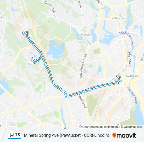 73 Bus Line Map