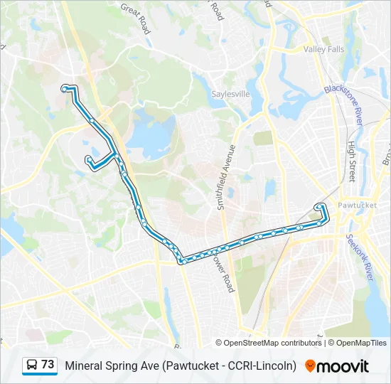 73 Bus Line Map