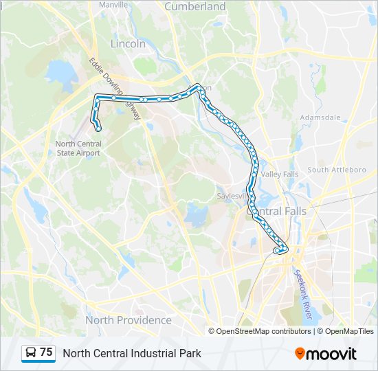 75 Bus Line Map