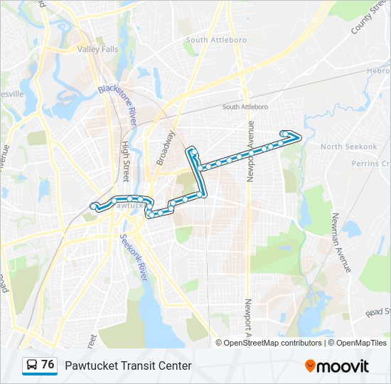 76 Bus Line Map