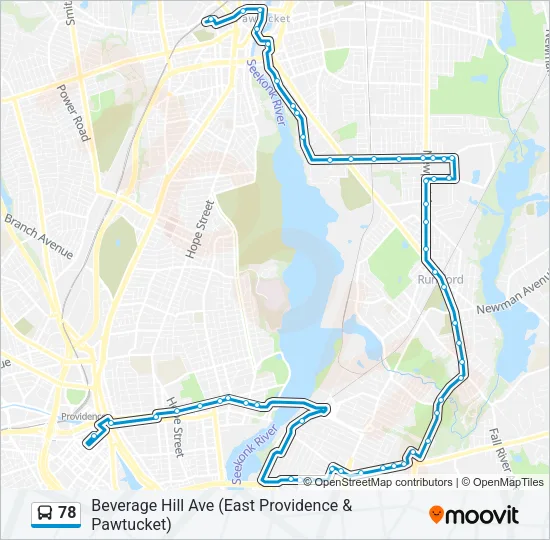 78 Bus Line Map