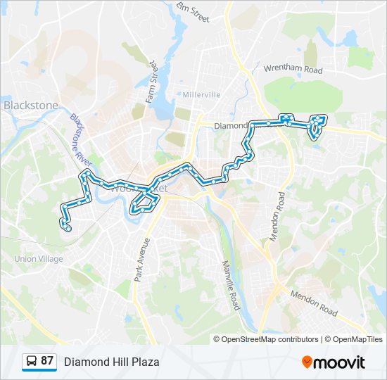 87 bus Line Map