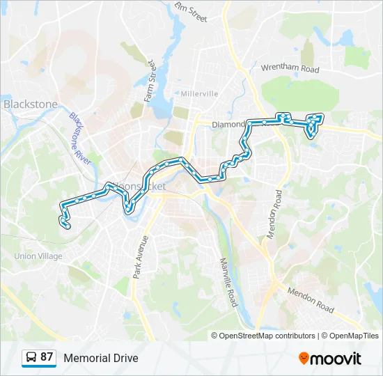 87 Bus Line Map