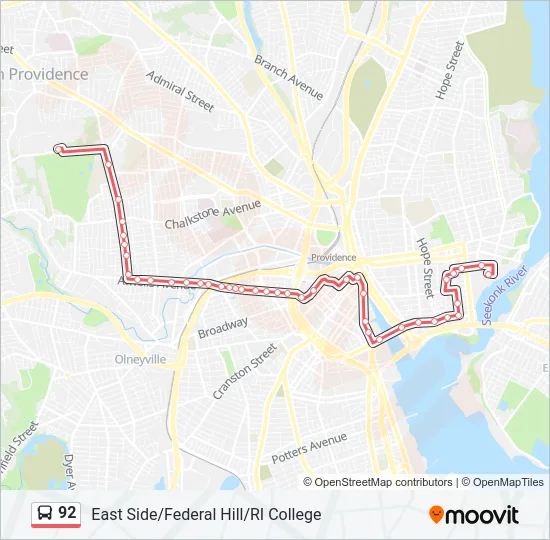 92 Bus Line Map
