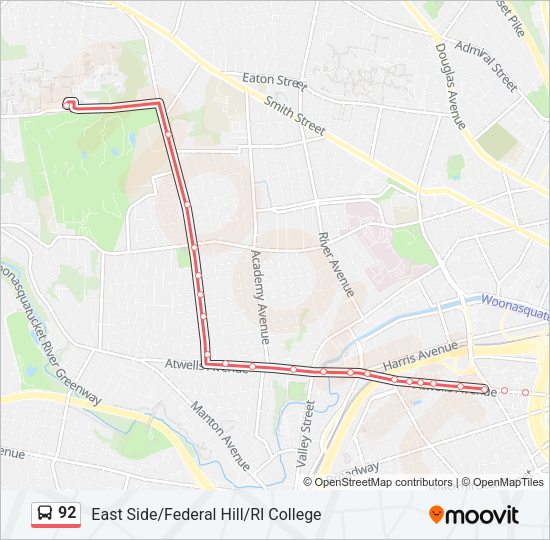 92 Bus Line Map