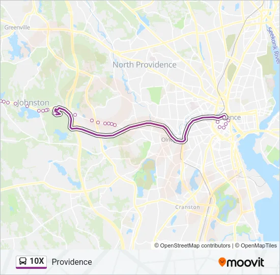 10X Bus Line Map