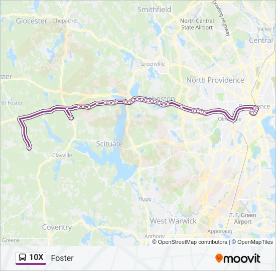 10X Bus Line Map