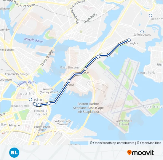 Blue Line Boston Map Blue Line Route: Schedules, Stops & Maps - Bowdoin (Updated)