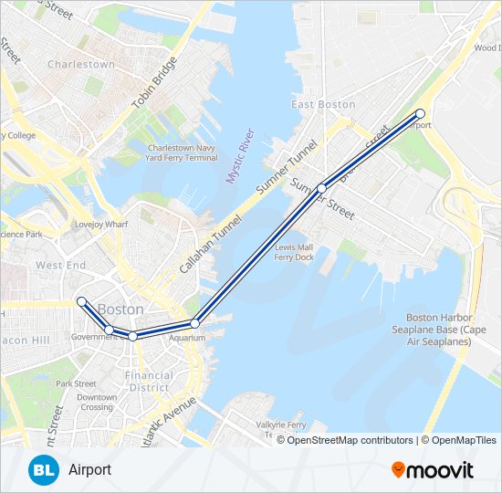 BLUE LINE subway Line Map