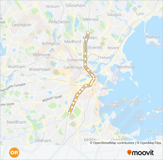 ORANGE LINE Subway Line Map