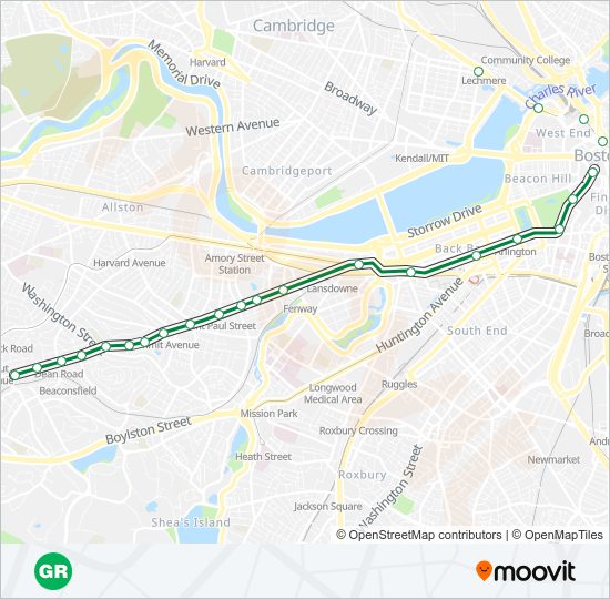 GREEN LINE C Subway Line Map