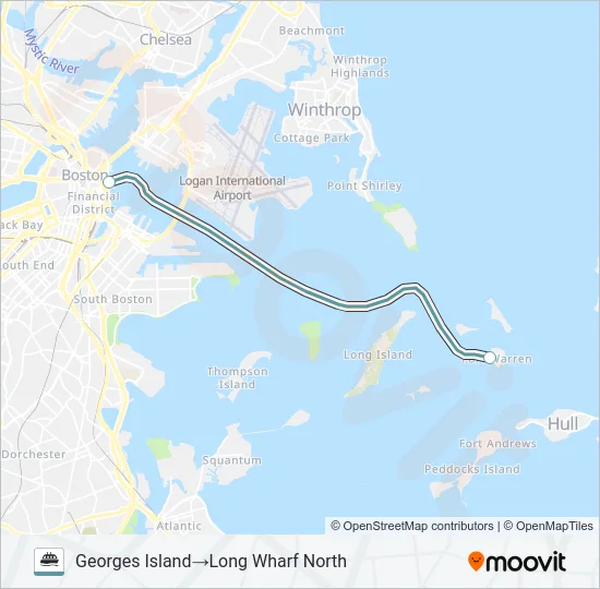 LONG WHARF FERRY Ferry Line Map