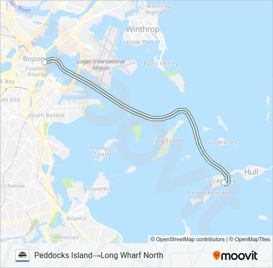 LONG WHARF FERRY Ferry Line Map