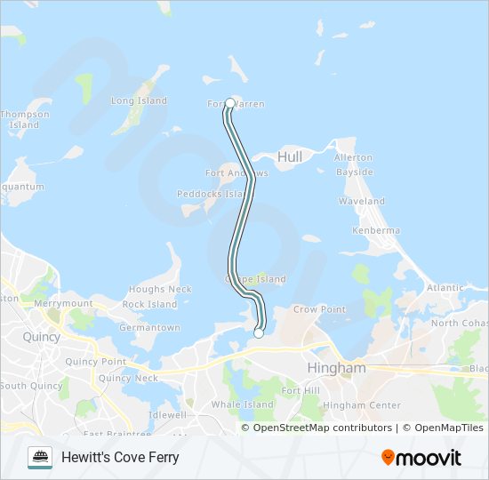 HEWITT'S COVE FERRY ferry Line Map