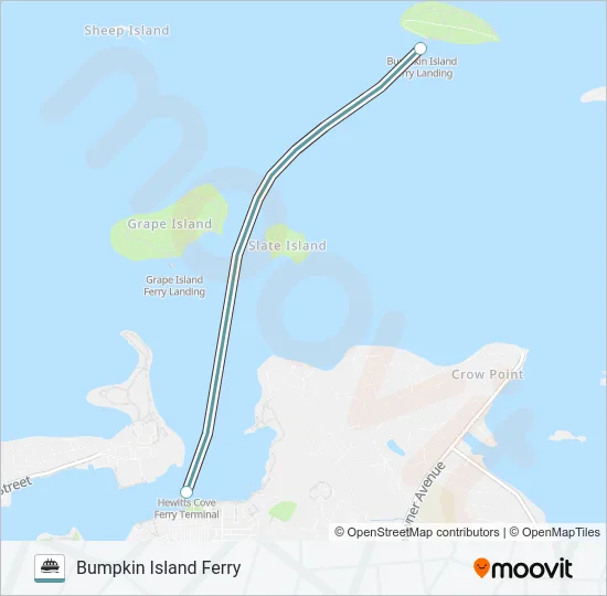 BUMPKIN ISLAND FERRY Ferry Line Map