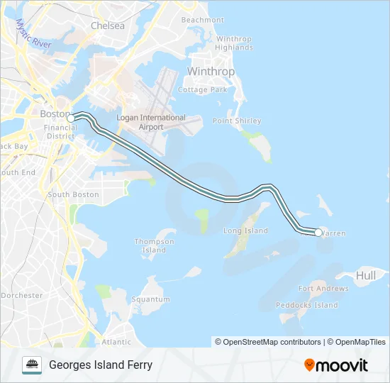 GEORGES ISLAND FERRY Ferry Line Map