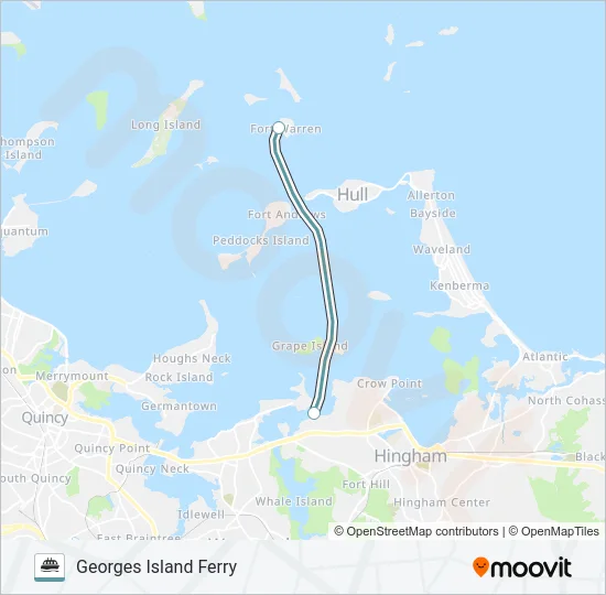 GEORGES ISLAND FERRY Ferry Line Map