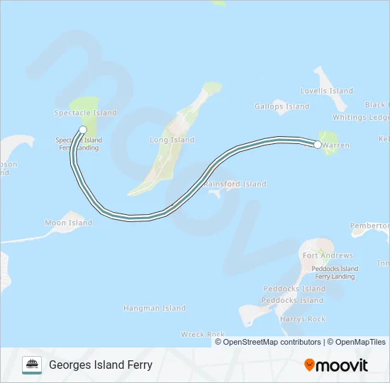 GEORGES ISLAND FERRY Ferry Line Map