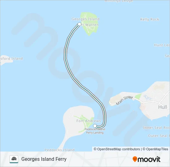GEORGES ISLAND FERRY Ferry Line Map